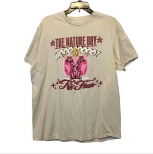 WWLegends Ric Flair The Nature Boy T-Shirt Grey & Pink 100% Cotton Size XL